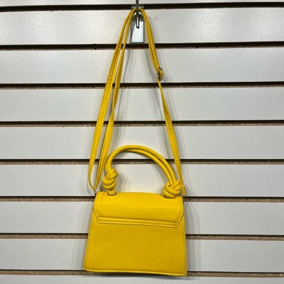 Bright Yellow faux-leather bag - Picture 6 of 9